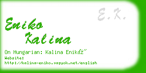 eniko kalina business card